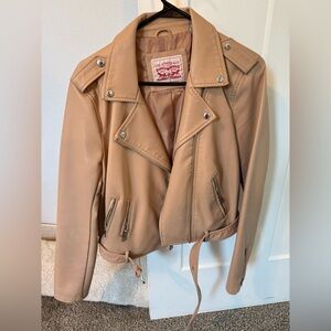 Levi's Women's Tan Leather Biker Jacket
